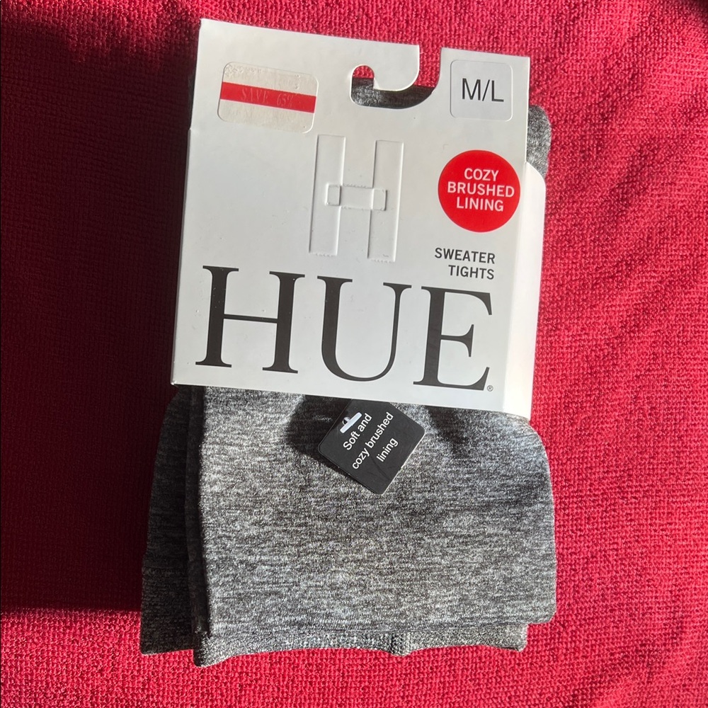 HUE Sweater Tights - Heather Gray Size Medium Large
